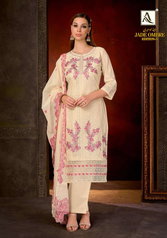 ALOK SUIT Jade Ombre Vol-5 Cambric Printed Semi Stitched Pakistani Suit