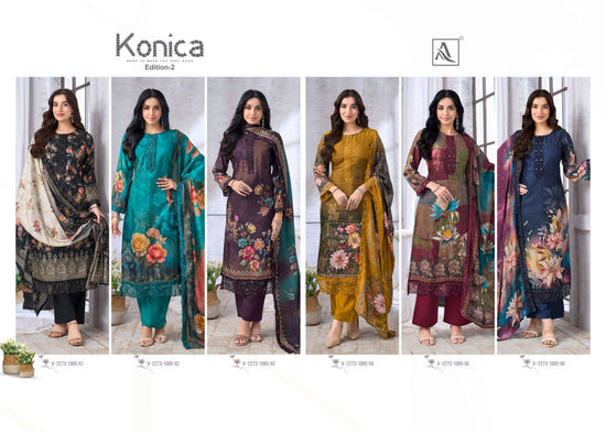Alok Suit Konica Vol-2 Viscose Muslin Dress Material