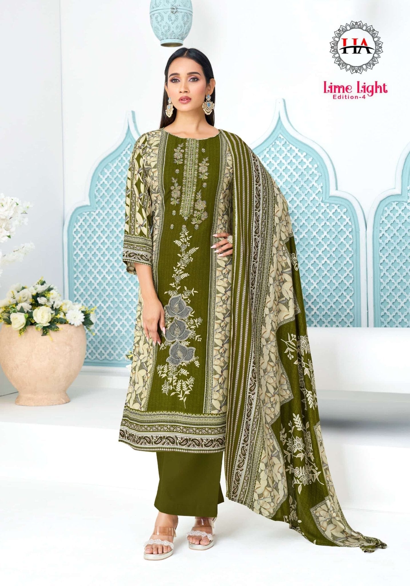 ALOK SUIT LIME LIGHT VOL - 04 Viscose Rayon Pakistani Suit - Amrah Wholesale
