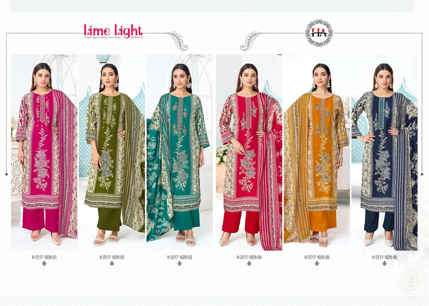 ALOK SUIT LIME LIGHT VOL - 04 Viscose Rayon Pakistani Suit - Amrah Wholesale