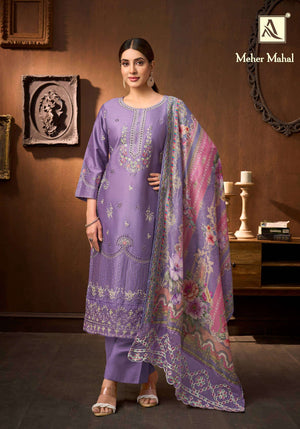 ALOK SUIT MEHER MAHAL Zaam Cotton Pakistani Suit
