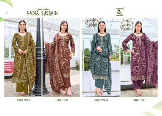 Alok Suit Nadia Hussain Premium Zam Cotton Dress Material - Amrah Wholesale