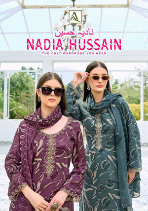Alok Suit Nadia Hussain Premium Zam Cotton Dress Material - Amrah Wholesale