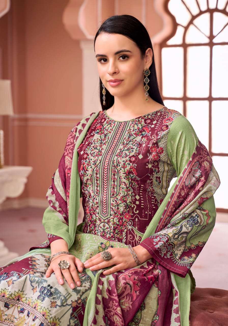 Alok Suit Nafiza Edition 8 Pure Cambric Cotton Pakistani Suit