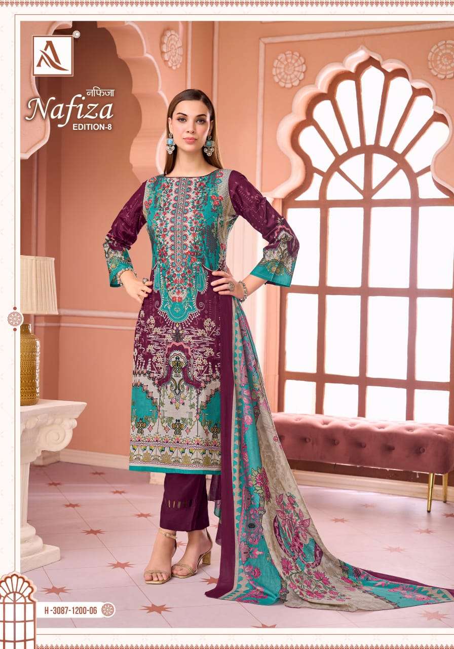 Alok Suit Nafiza Edition 8 Pure Cambric Cotton Pakistani Suit - Amrah Wholesale