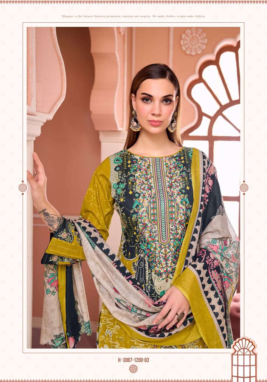 Alok Suit Nafiza Edition 8 Pure Cambric Cotton Pakistani Suit - Amrah Wholesale