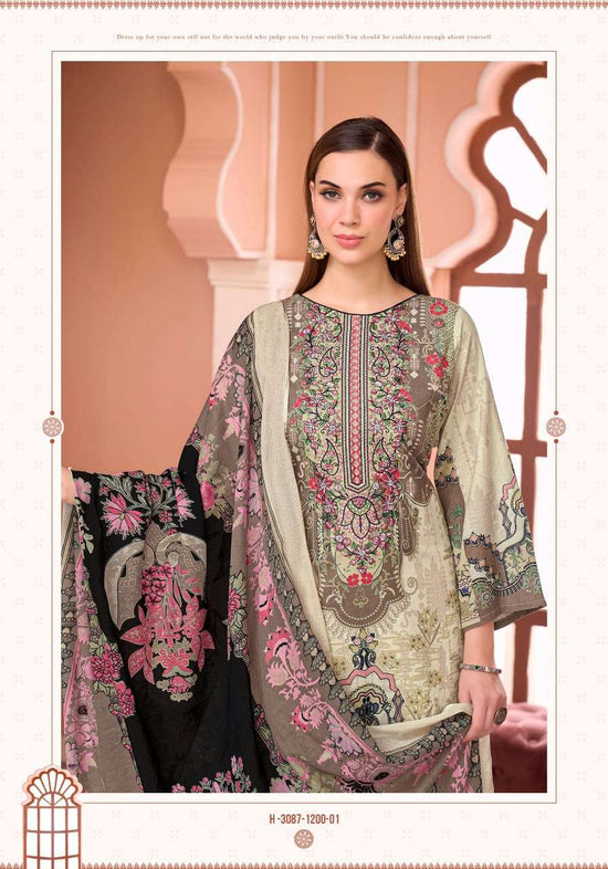 Alok Suit Nafiza Edition 8 Pure Cambric Cotton Pakistani Suit - Amrah Wholesale