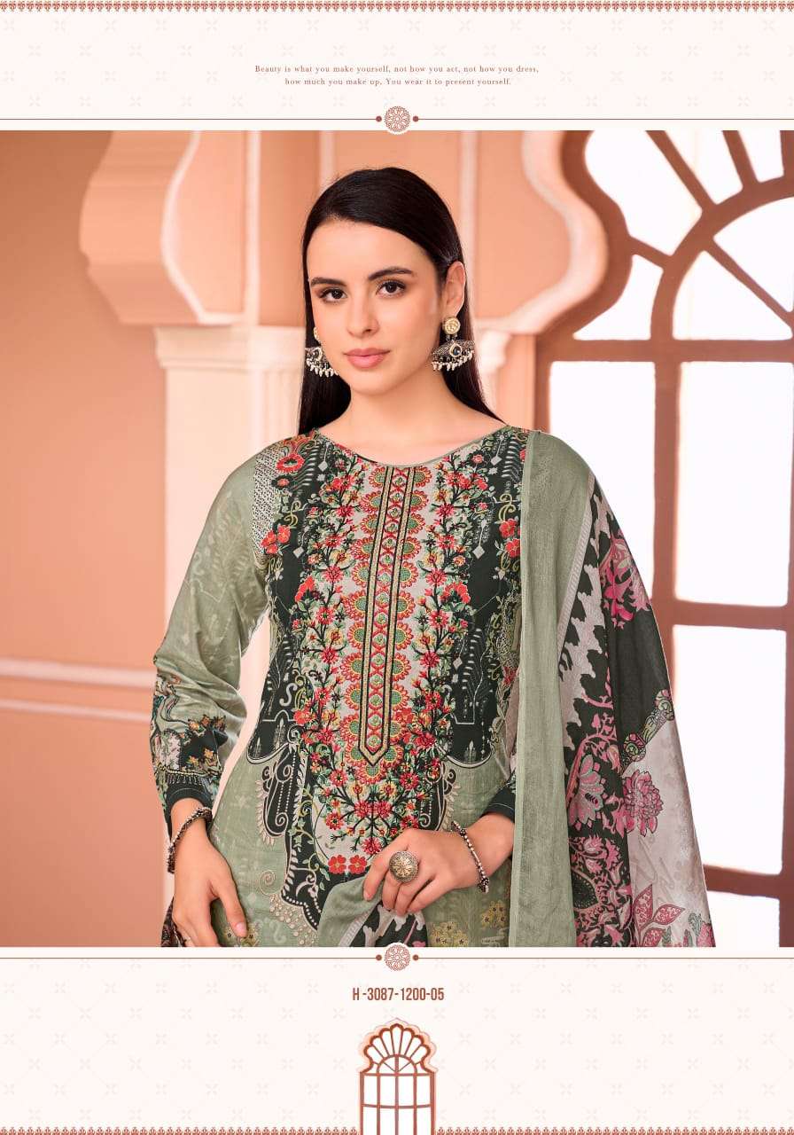 Alok Suit Nafiza Edition 8 Pure Cambric Cotton Pakistani Suit - Amrah Wholesale