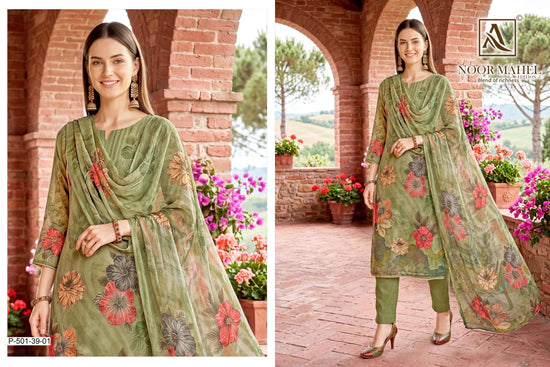 ALOK SUIT NOOR MAHEL VOL-5 Viscose Organza Pakistani Suit