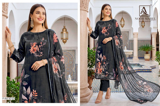 ALOK SUIT NOOR MAHEL VOL-7 Viscose Organza Printed Pakistani Suit