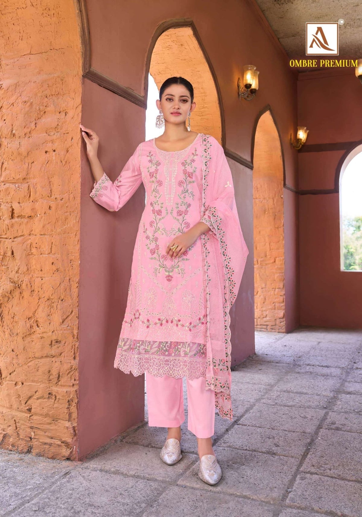 Alok Suit Ombre Premium Cambric Cotton Printed Dress Material - Amrah Wholesale