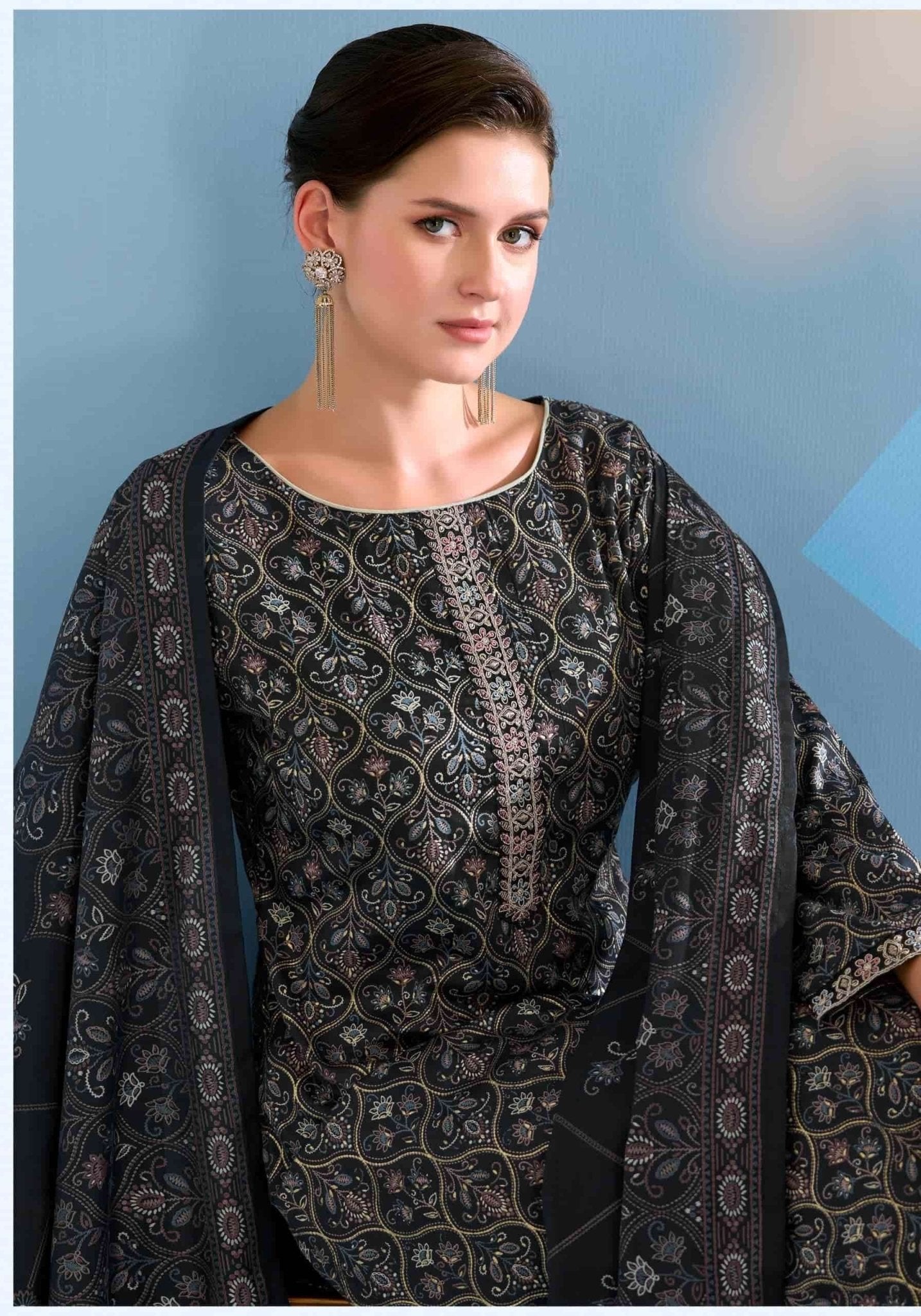 Alok Suit Phulwari Pure Zam Embroidered Dress Material - Amrah Wholesale
