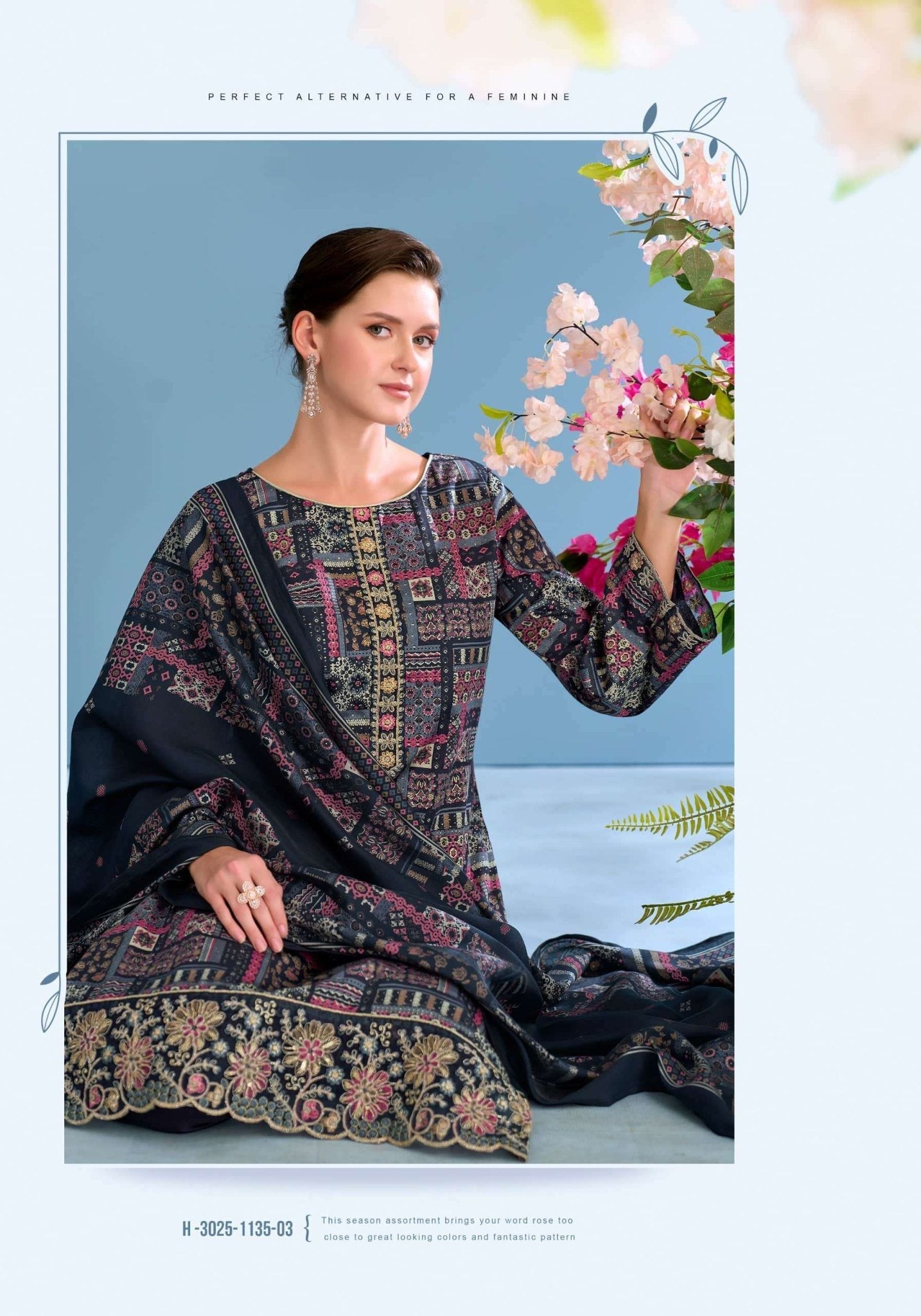 Alok Suit Phulwari Pure Zam Embroidered Dress Material - Amrah Wholesale