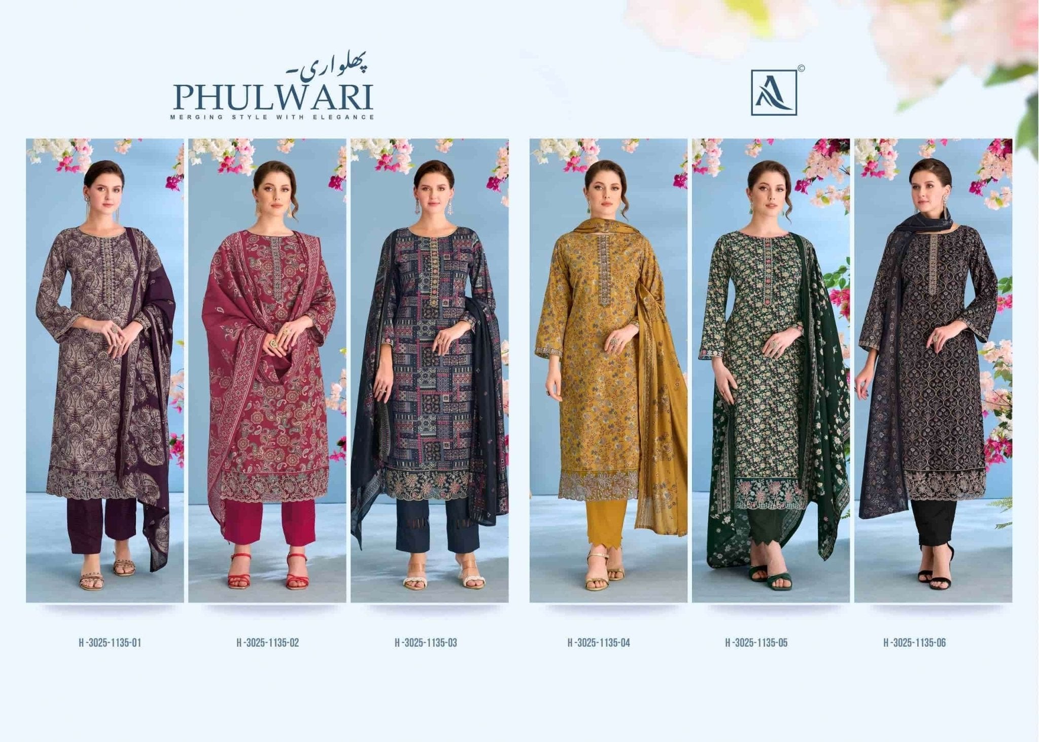 Alok Suit Phulwari Pure Zam Embroidered Dress Material - Amrah Wholesale