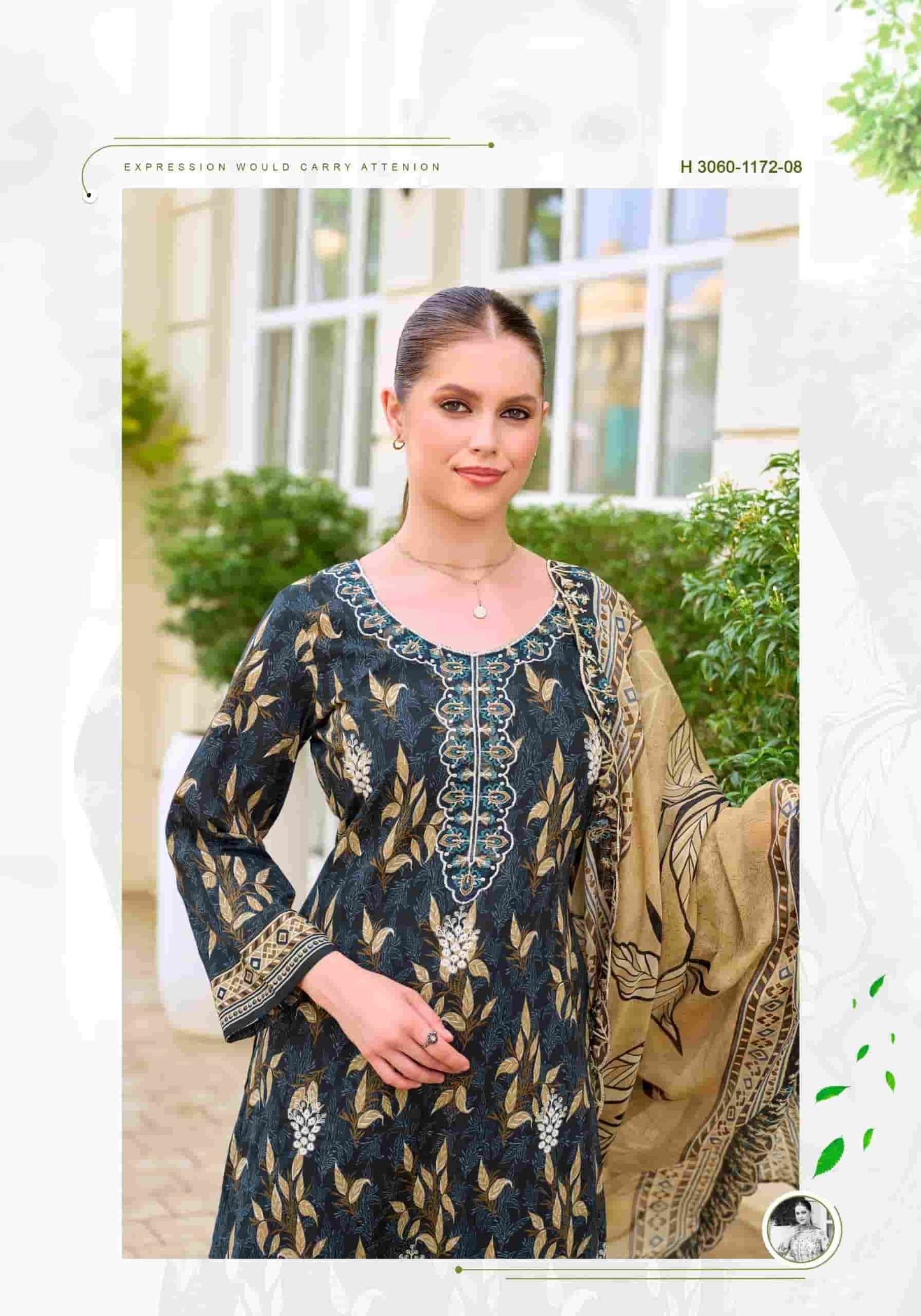 Alok Suit Rabia Butt Pure Cambric Cotton Dress Material