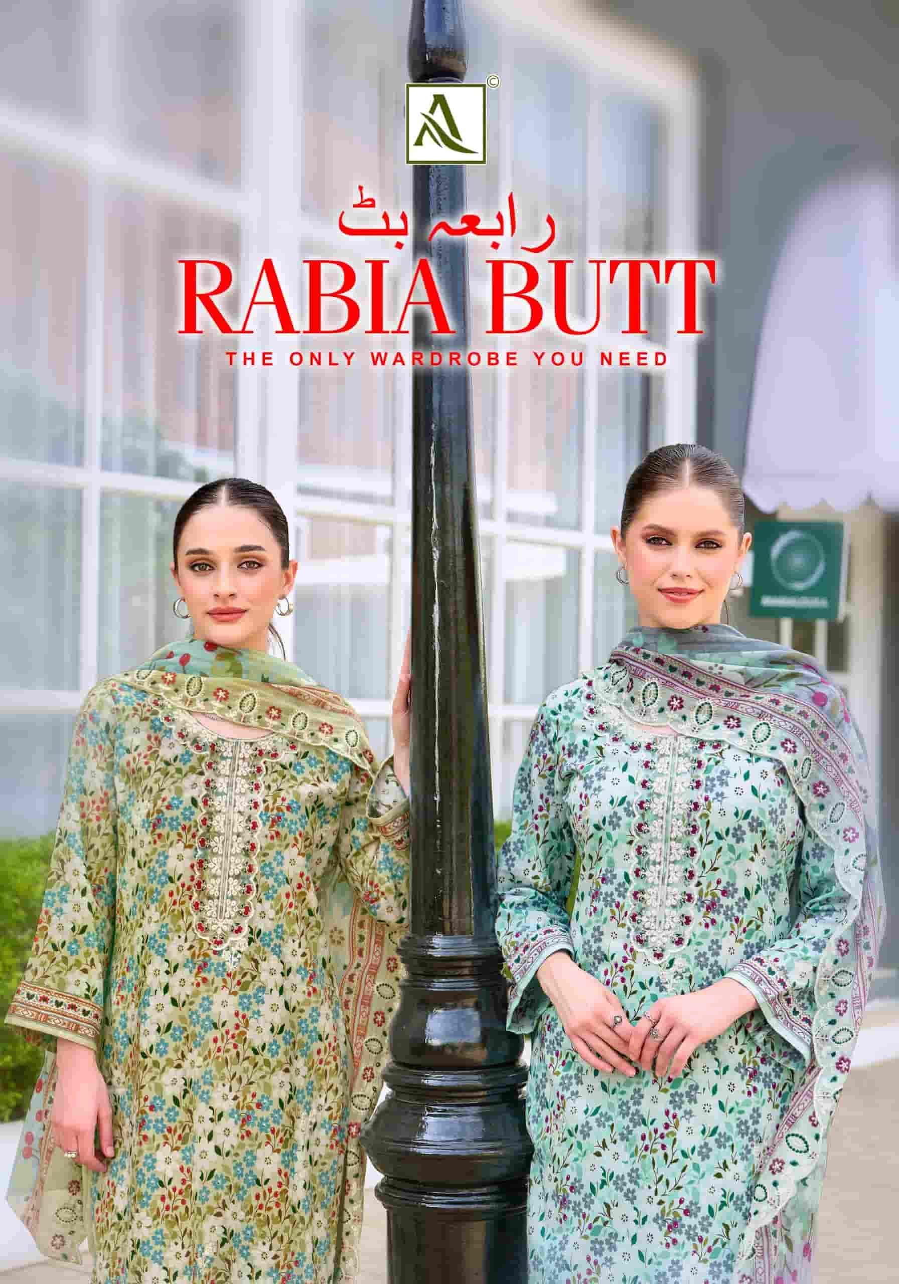 Alok Suit Rabia Butt Pure Cambric Cotton Dress Material