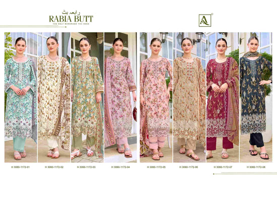 Alok Suit Rabia Butt Pure Cambric Cotton Dress Material
