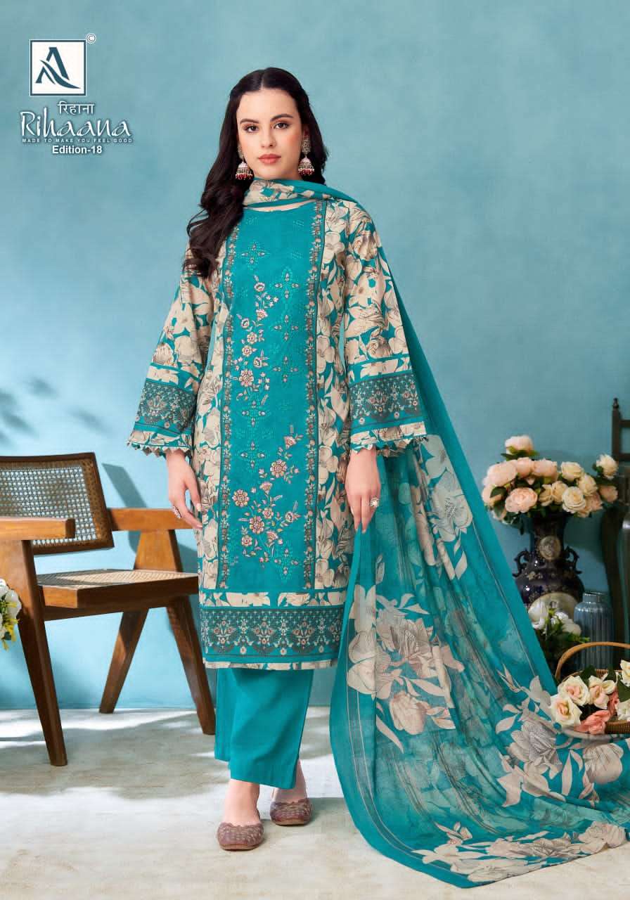 Alok Suit Rihaana Edition 18 Cambric Cotton Dress Material