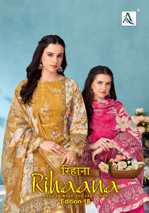 Alok Suit Rihaana Edition 18 Cambric Cotton Dress Material