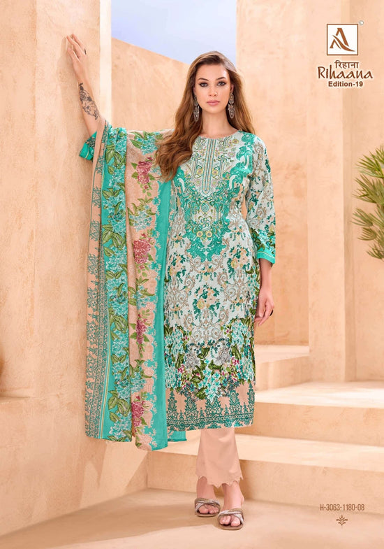 Alok Suit Rihaana Edition 19 Cambric Cotton Pakistani Suit - Amrah Wholesale
