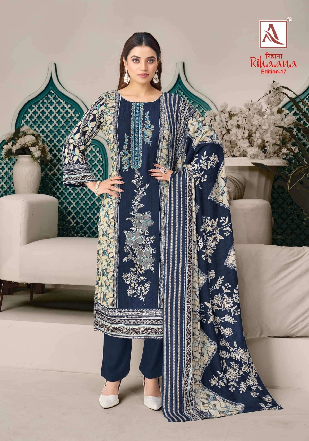 Alok Suit Rihaana Vol - 17 Cambric Cotton Dress Material - Amrah Wholesale