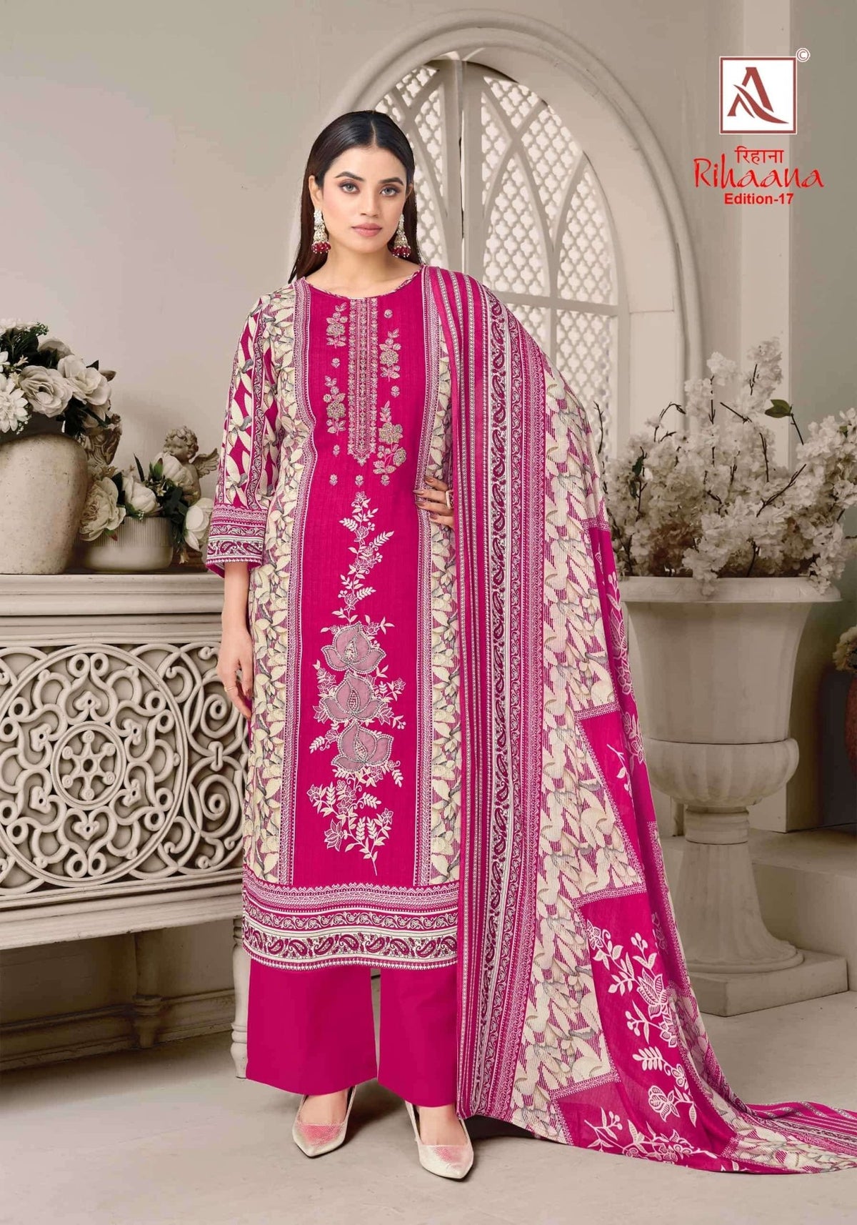 Alok Suit Rihaana Vol - 17 Cambric Cotton Dress Material - Amrah Wholesale