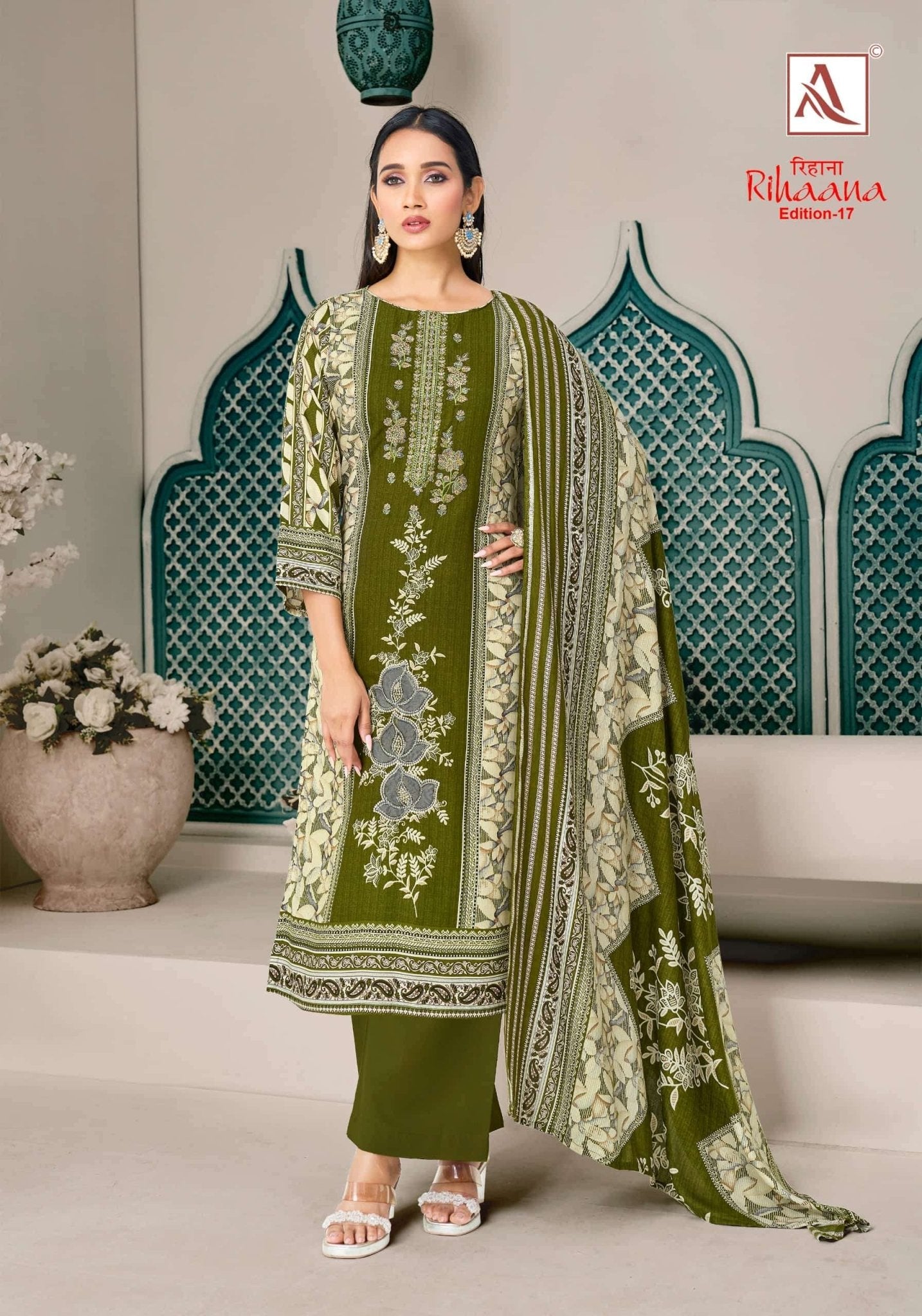 Alok Suit Rihaana Vol - 17 Cambric Cotton Dress Material - Amrah Wholesale