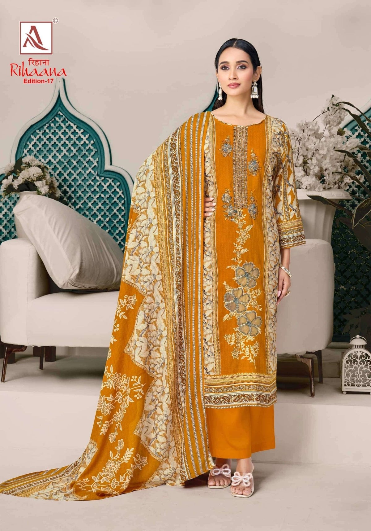 Alok Suit Rihaana Vol - 17 Cambric Cotton Dress Material - Amrah Wholesale