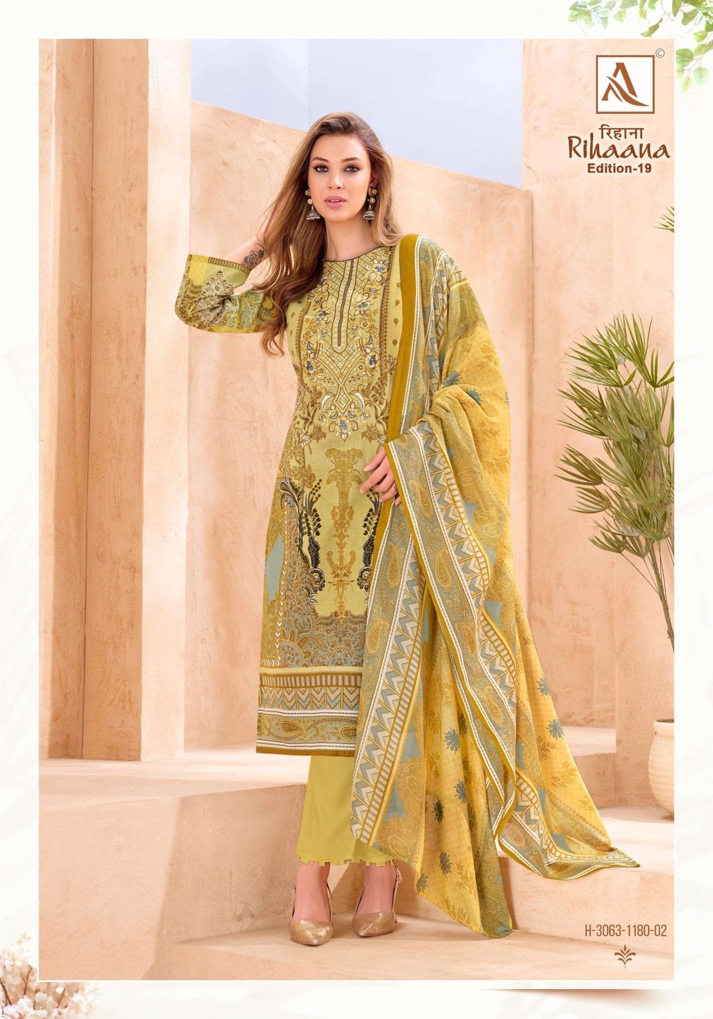 Alok Suit Rihaana Vol-19 Cambric Cotton Dress Material - Amrah Wholesale