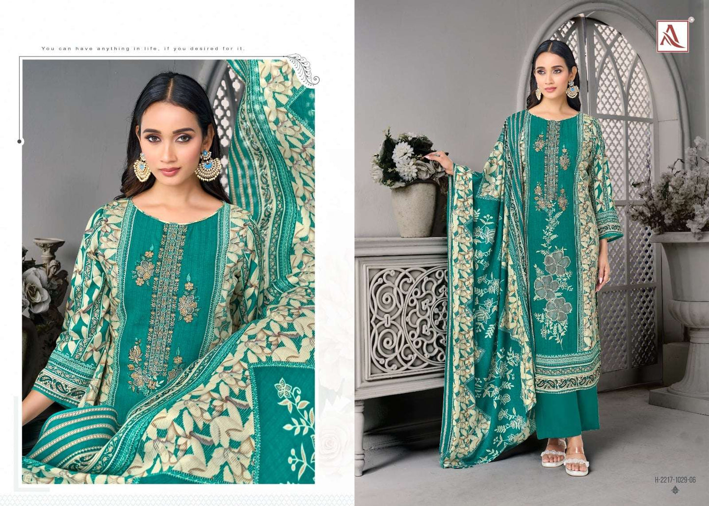 ALOK SUIT RIHAANA VOL-23 Cambric Cotton Premium Printed Dress Material