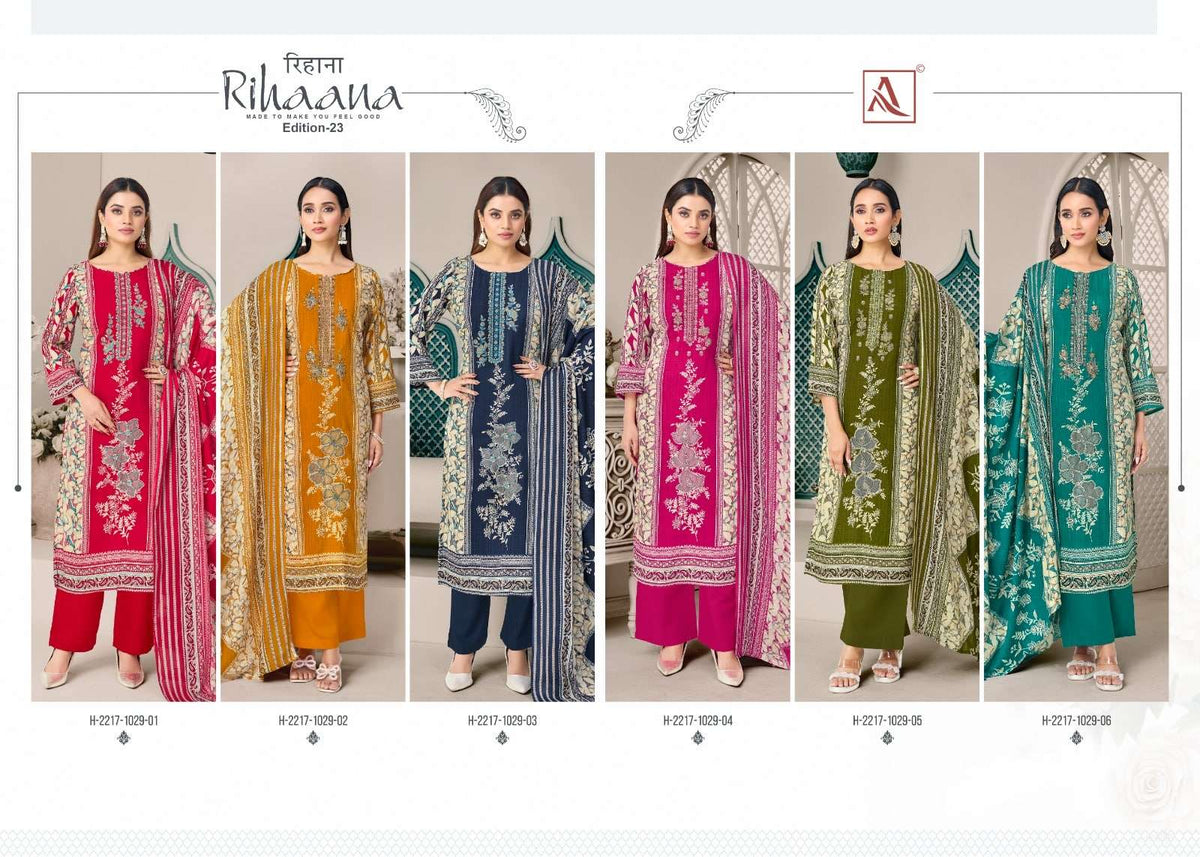 ALOK SUIT RIHAANA VOL-23 Cambric Cotton Premium Printed Dress Material