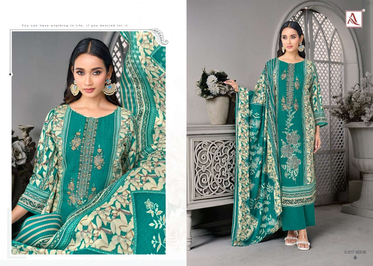 ALOK SUIT RIHAANA VOL-23 Cambric Cotton Premium Printed Dress Material - Amrah Wholesale