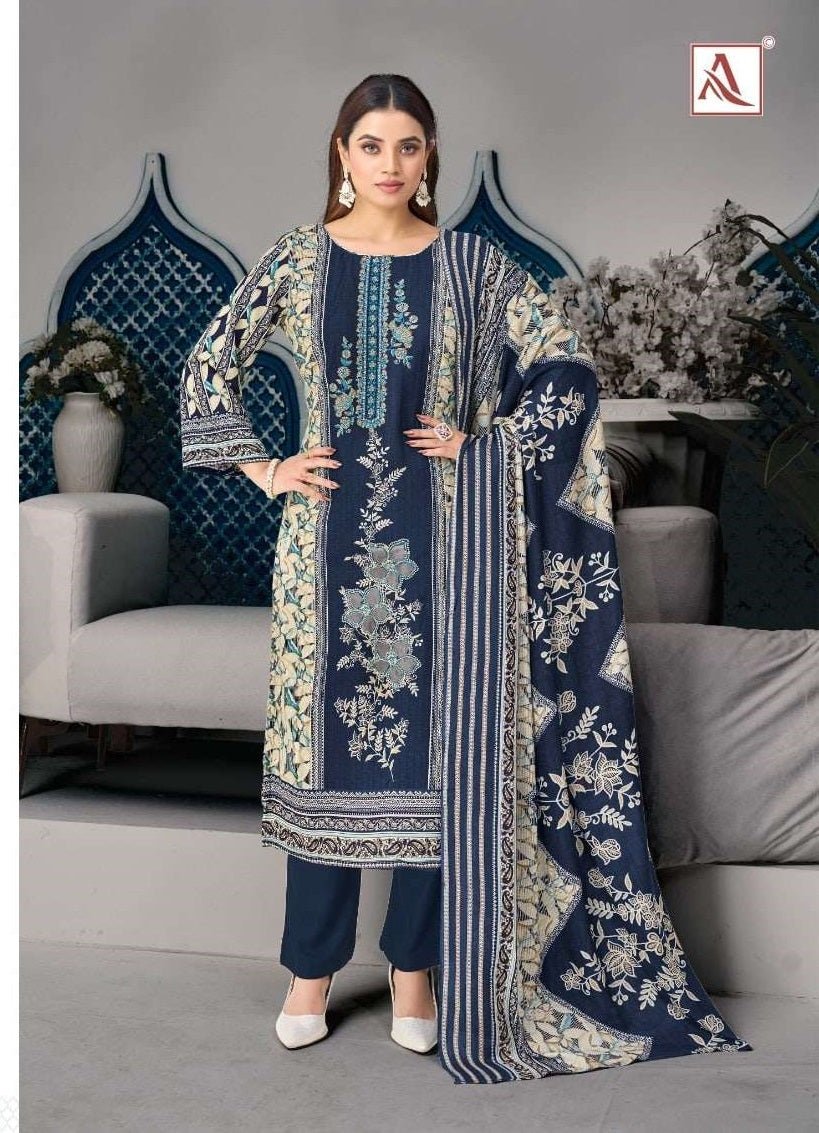 ALOK SUIT RIHAANA VOL-23 Cambric Cotton Premium Printed Dress Material - Amrah Wholesale