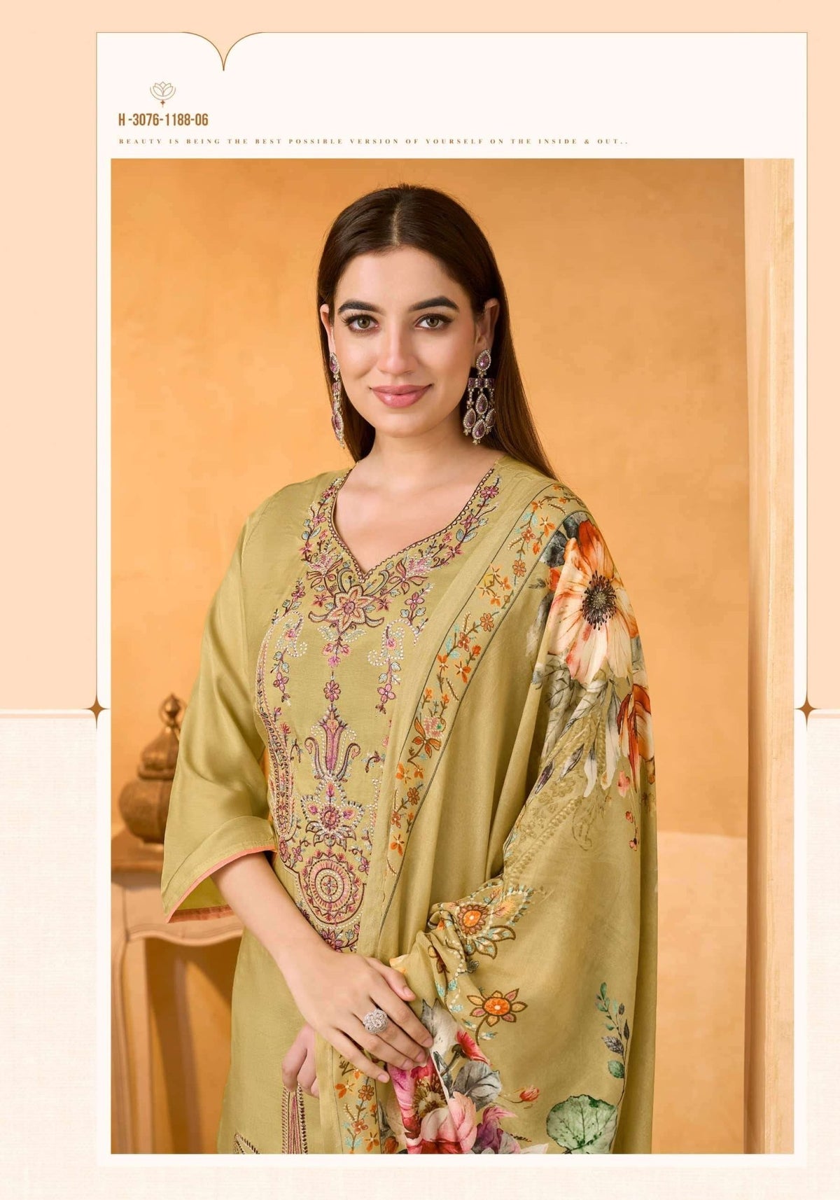 Alok Suit Rosemont Viscose Muslin Dress Material - Amrah Wholesale