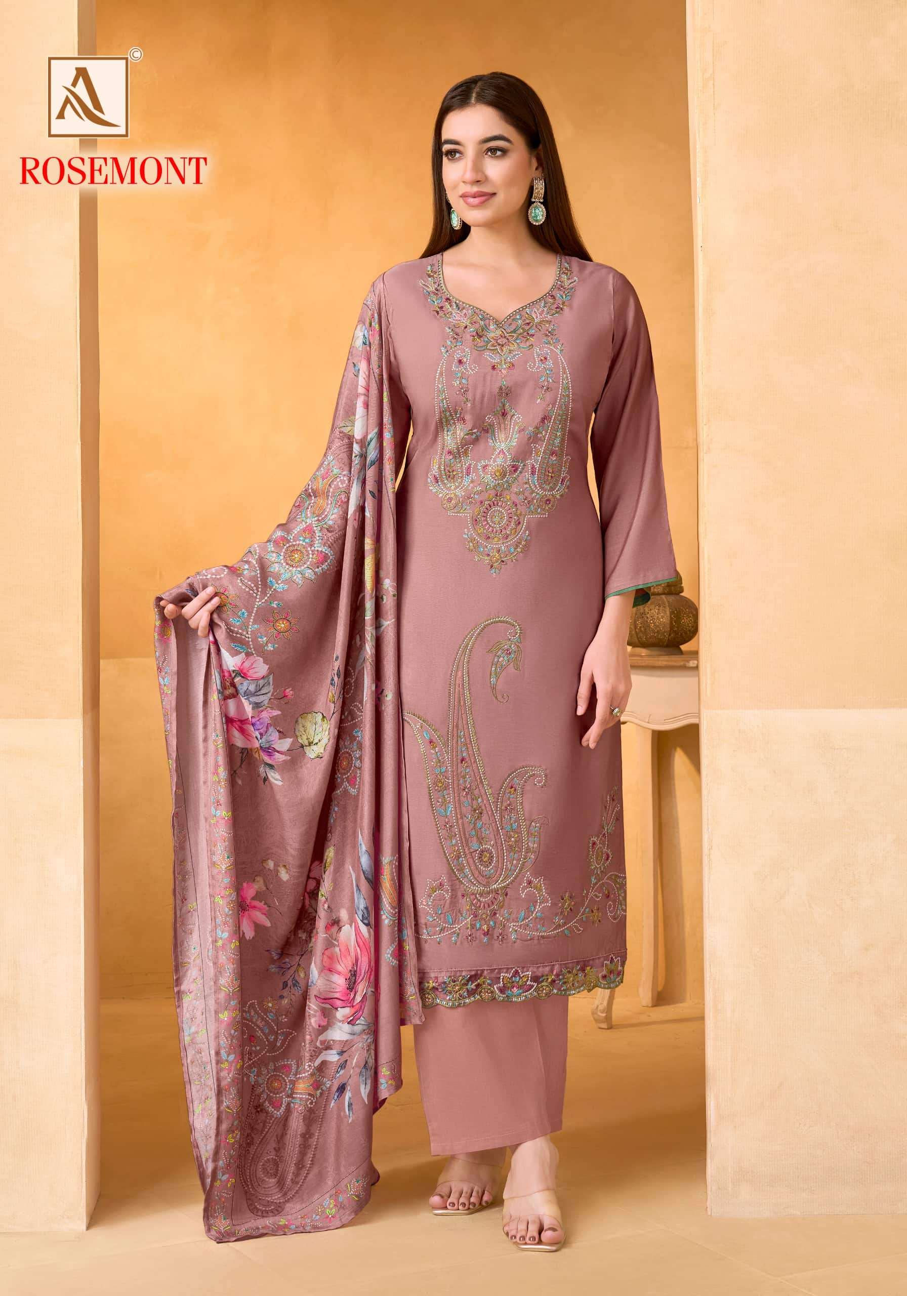 Alok Suit Rosemont Viscose Muslin Dress Material