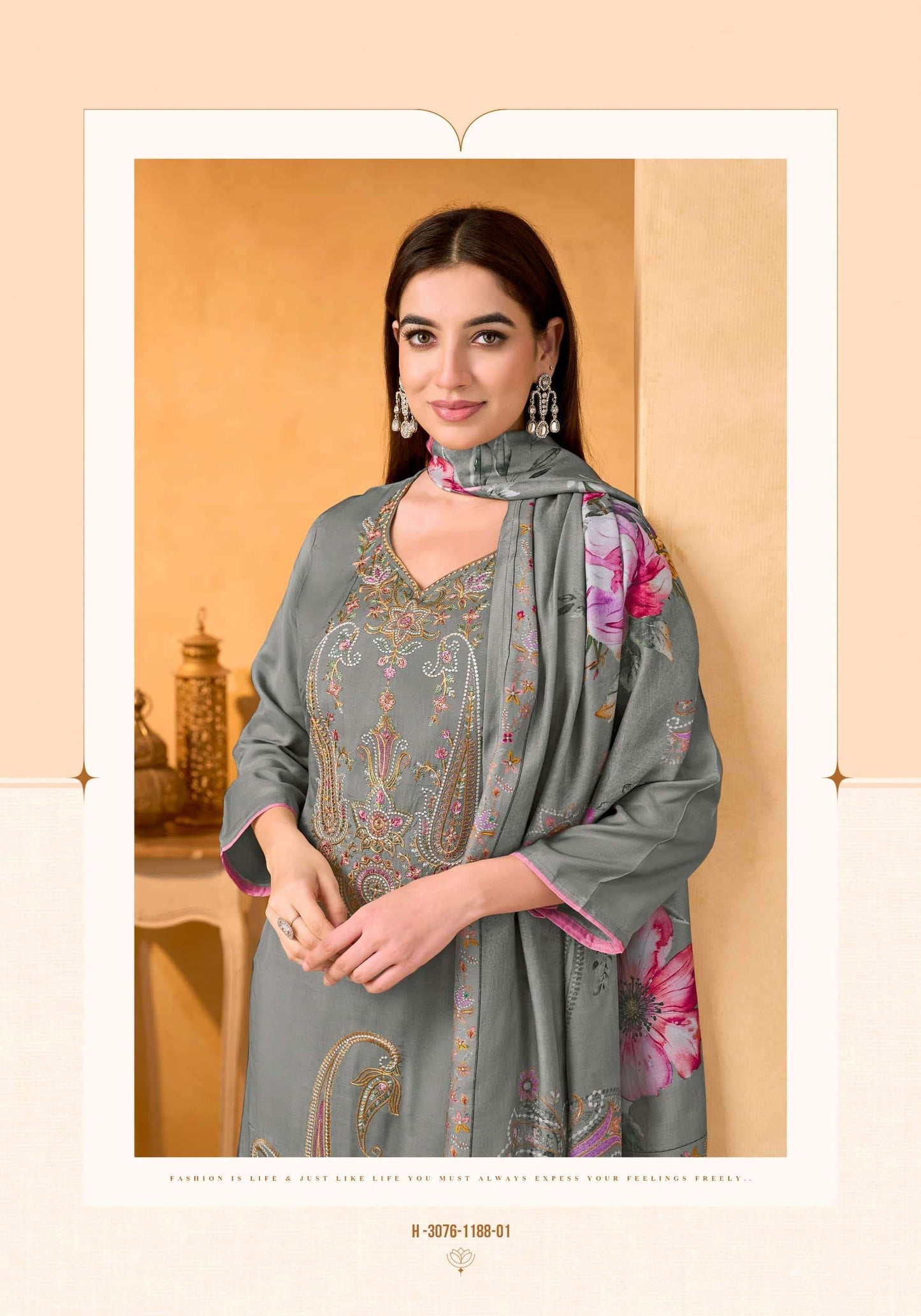 Alok Suit Rosemont Viscose Muslin Dress Material