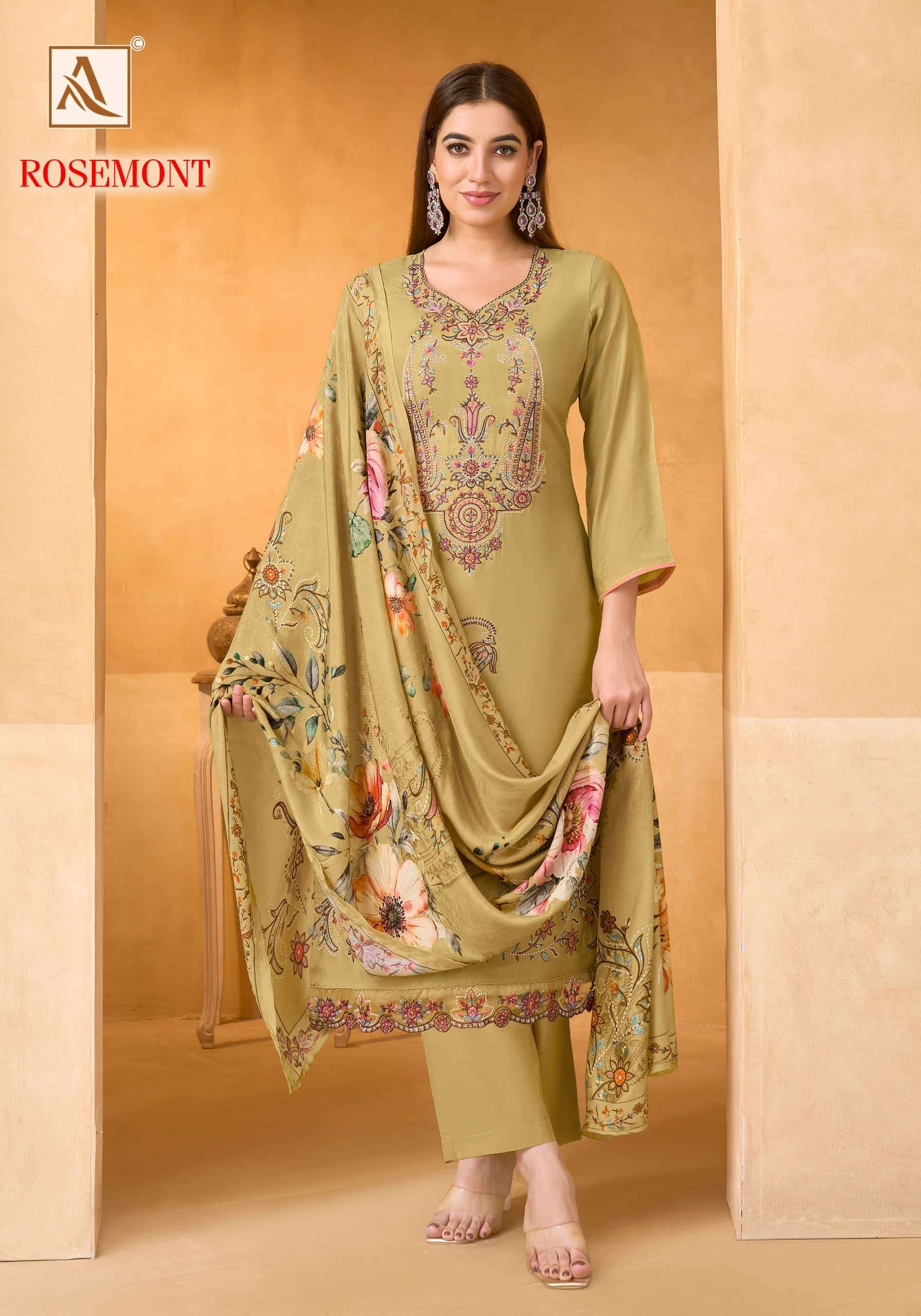 Alok Suit Rosemont Viscose Muslin Dress Material