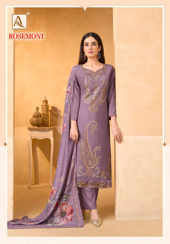 Alok Suit Rosemont Viscose Muslin Dress Material