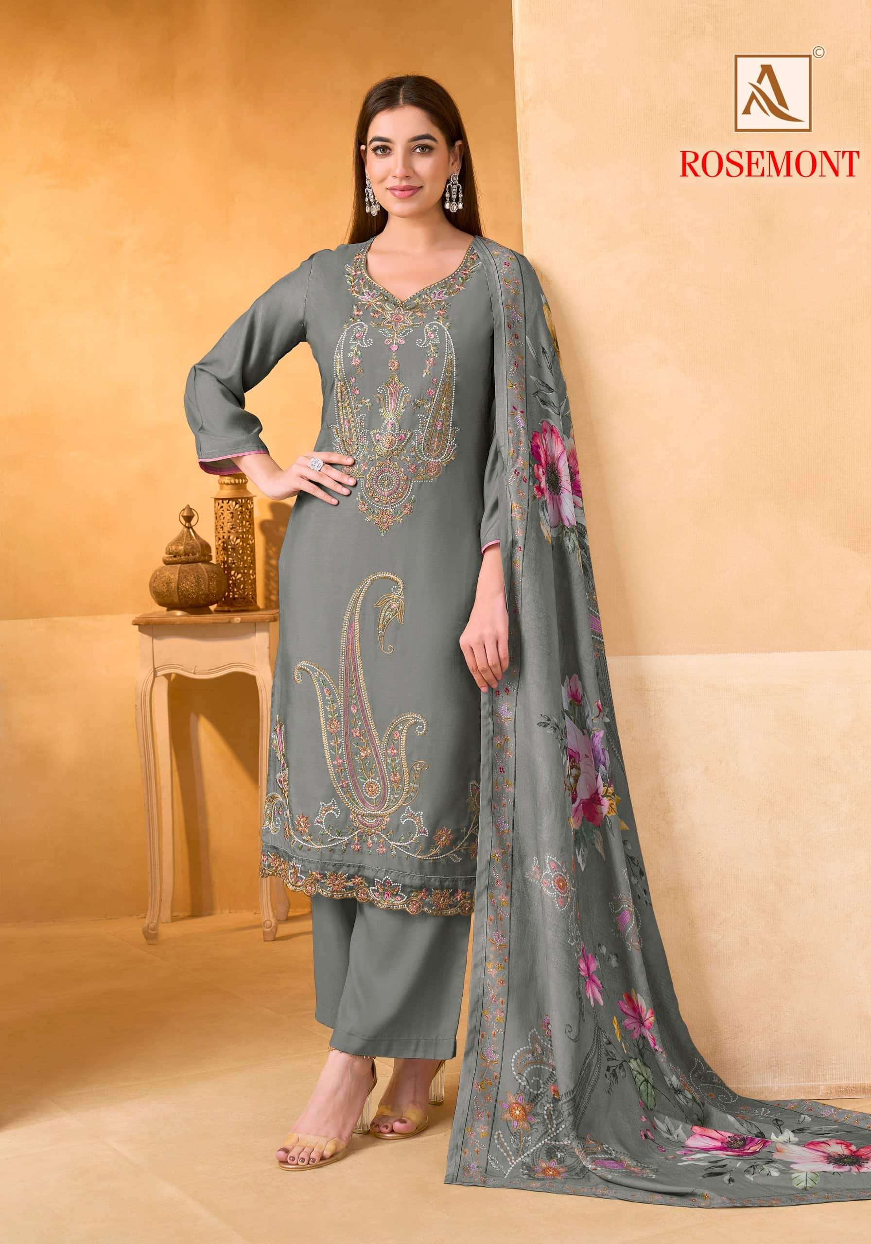 Alok Suit Rosemont Viscose Muslin Dress Material