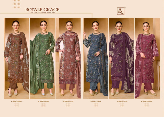 ALOK SUIT ROYALE GRACE Cambric Cotton Printed Pakistani Salwar Suit