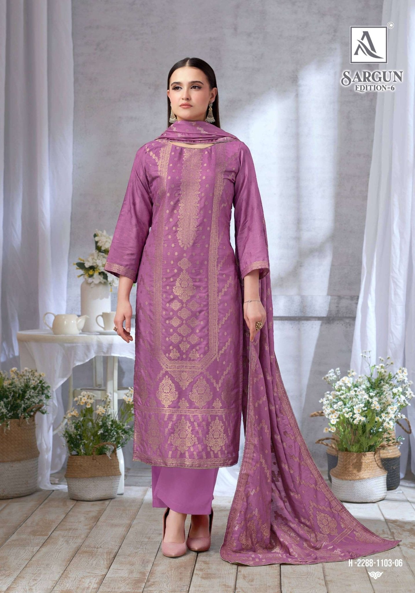 ALOK Suit Sargun Vol - 6 Viscose Muslin Dress Material - Amrah Wholesale