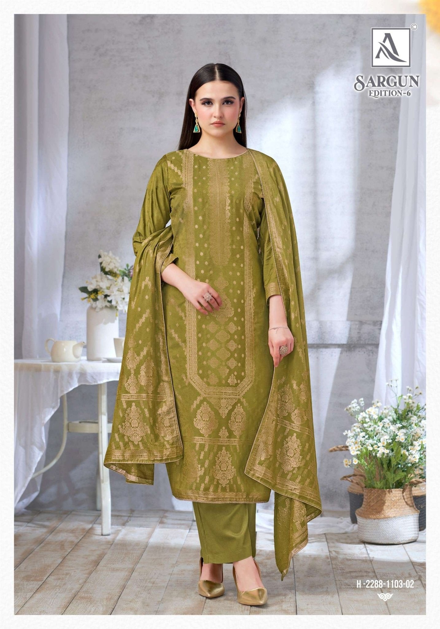 ALOK Suit Sargun Vol - 6 Viscose Muslin Dress Material - Amrah Wholesale