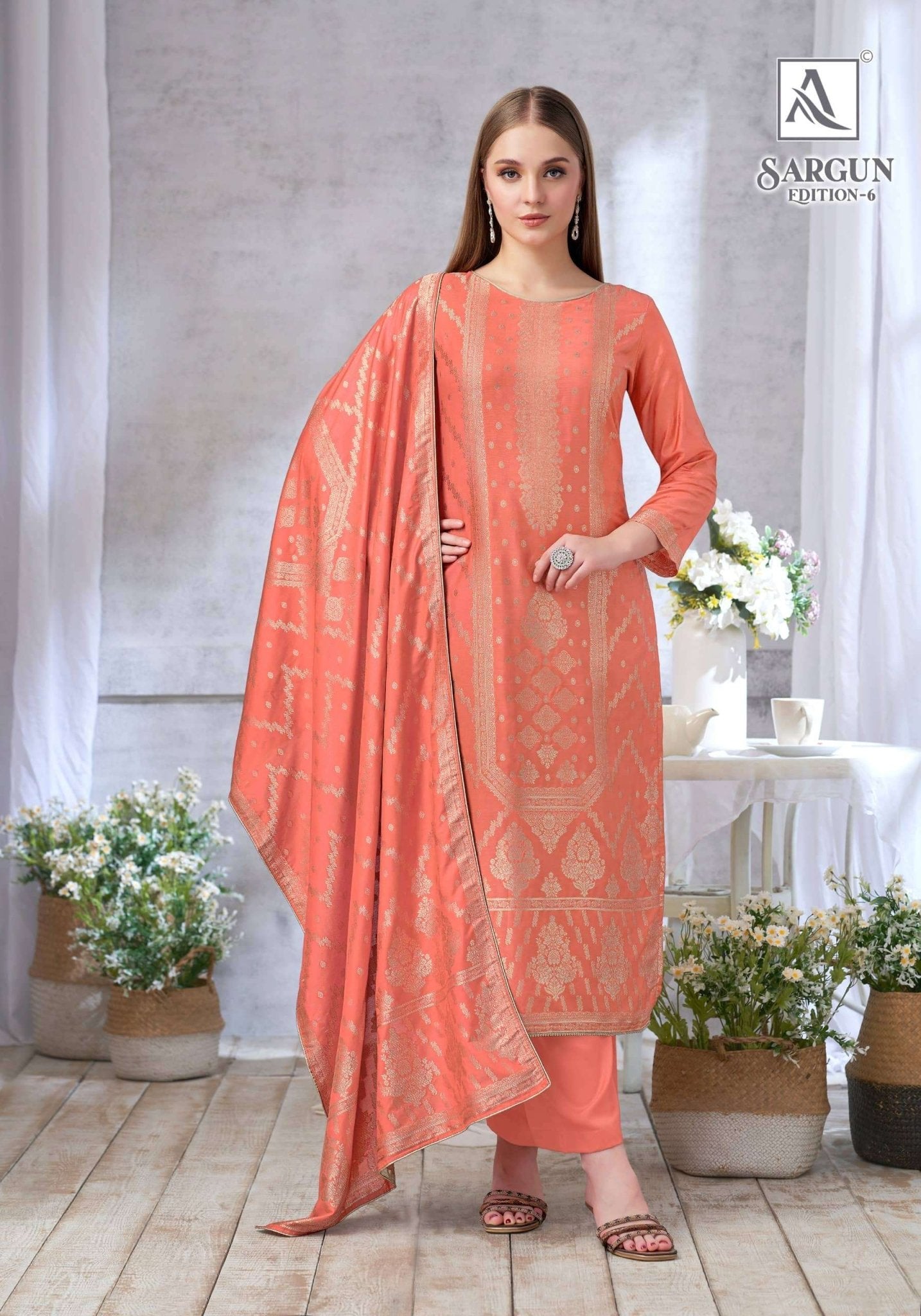 ALOK Suit Sargun Vol - 6 Viscose Muslin Dress Material - Amrah Wholesale