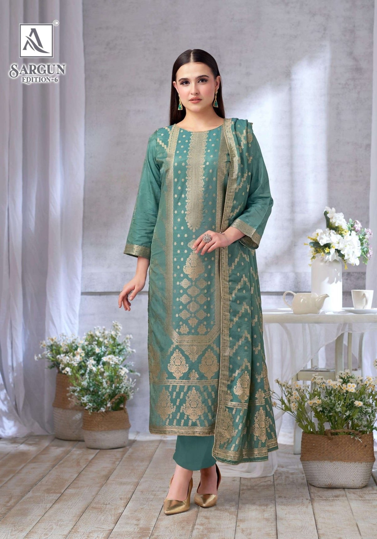 ALOK Suit Sargun Vol - 6 Viscose Muslin Dress Material - Amrah Wholesale