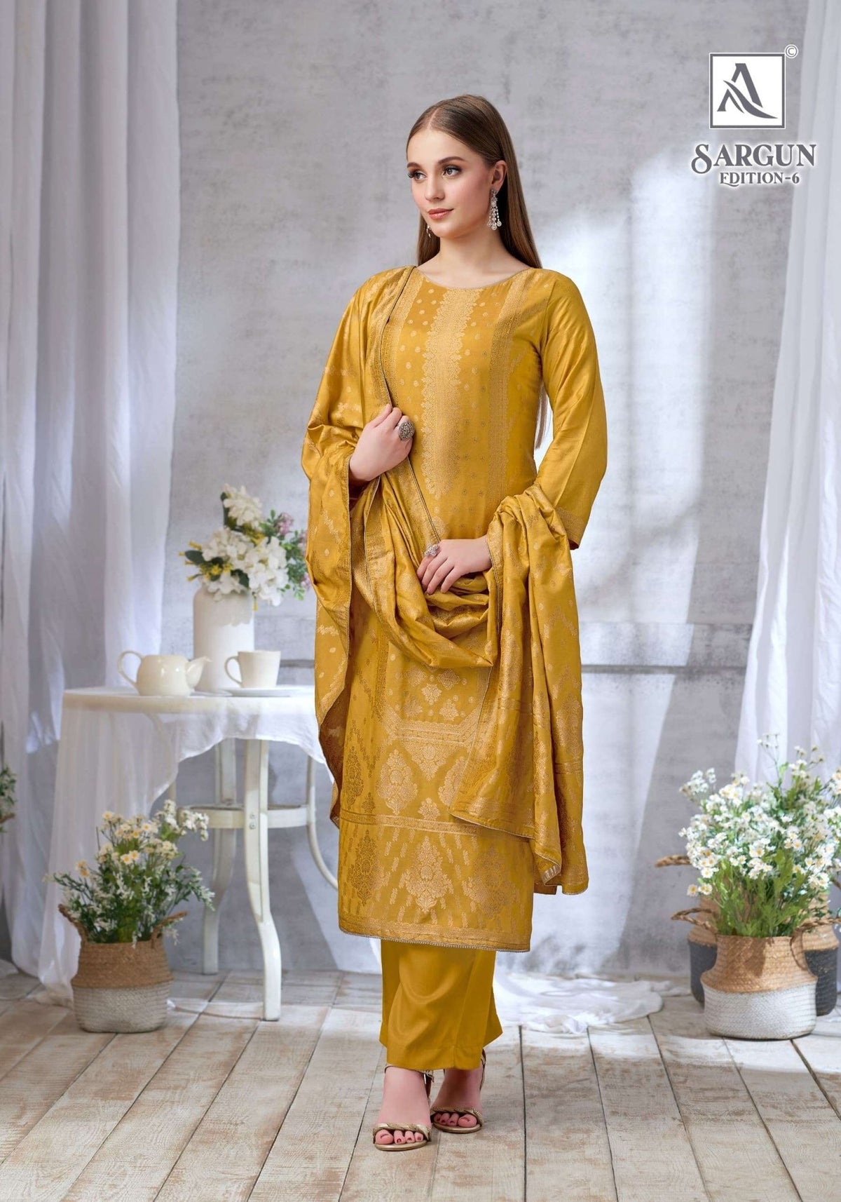 ALOK Suit Sargun Vol - 6 Viscose Muslin Dress Material - Amrah Wholesale