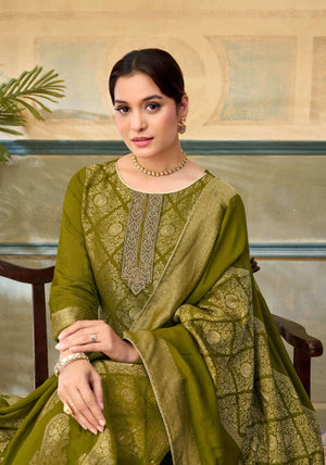 Alok Suit Sea Pearl Edition 3 Premium Viscose Muslin Jacquard Dress Material - Amrah Wholesale