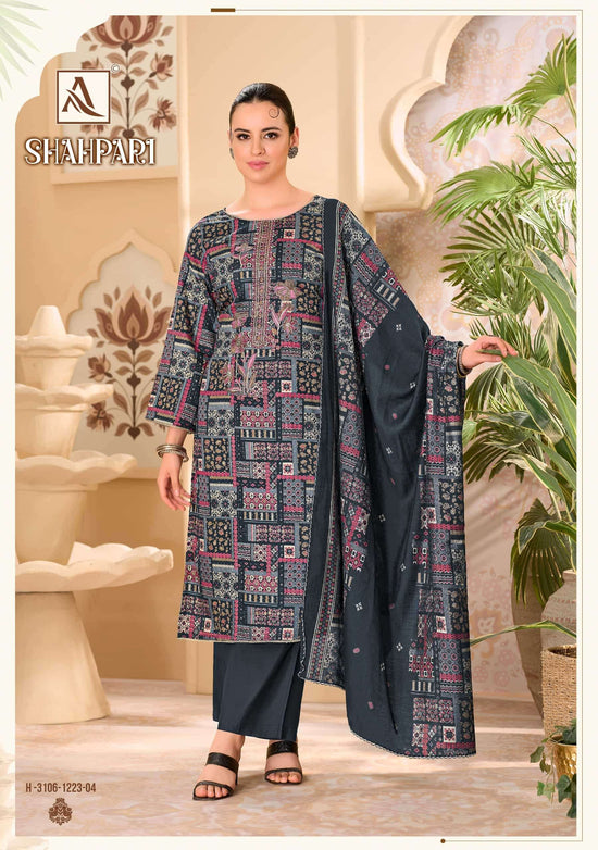 Alok Suit Shahpari Zaam Printed Pakistani Salwar Suit Material