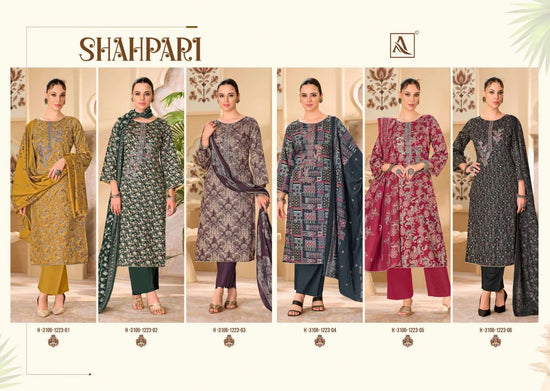 Alok Suit Shahpari Zaam Printed Pakistani Salwar Suit Material