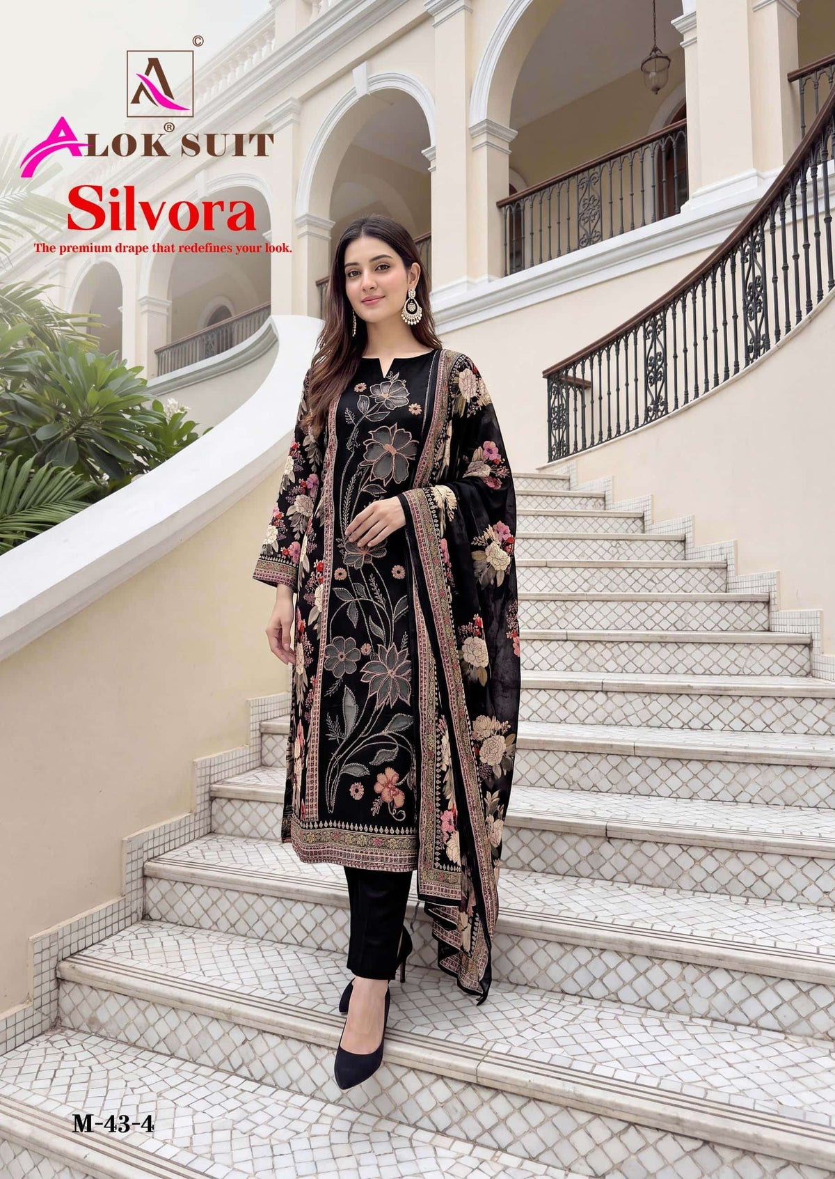 Alok Suit Silvora Viscose Muslin Digital Printed Dress Material