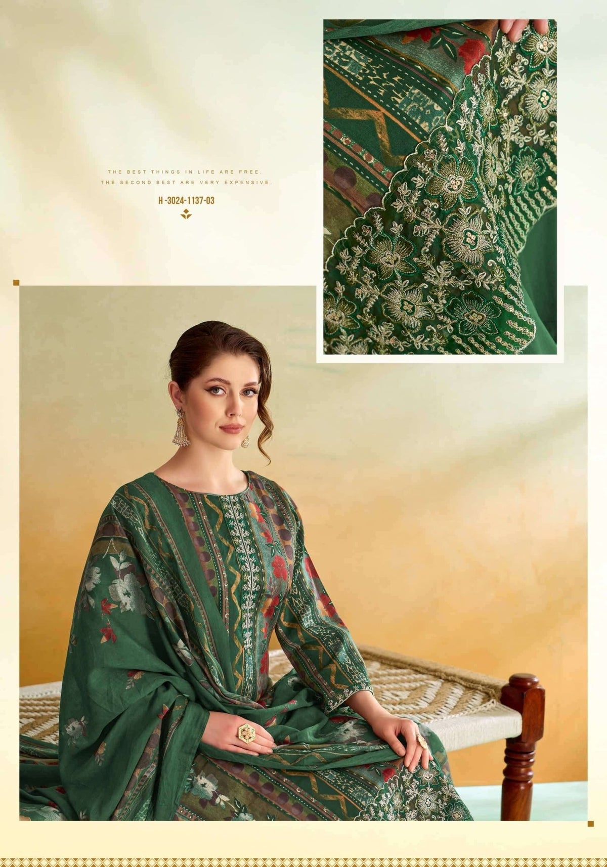 Alok Suit Sitara Night Zam Cotton Dress Material - Amrah Wholesale